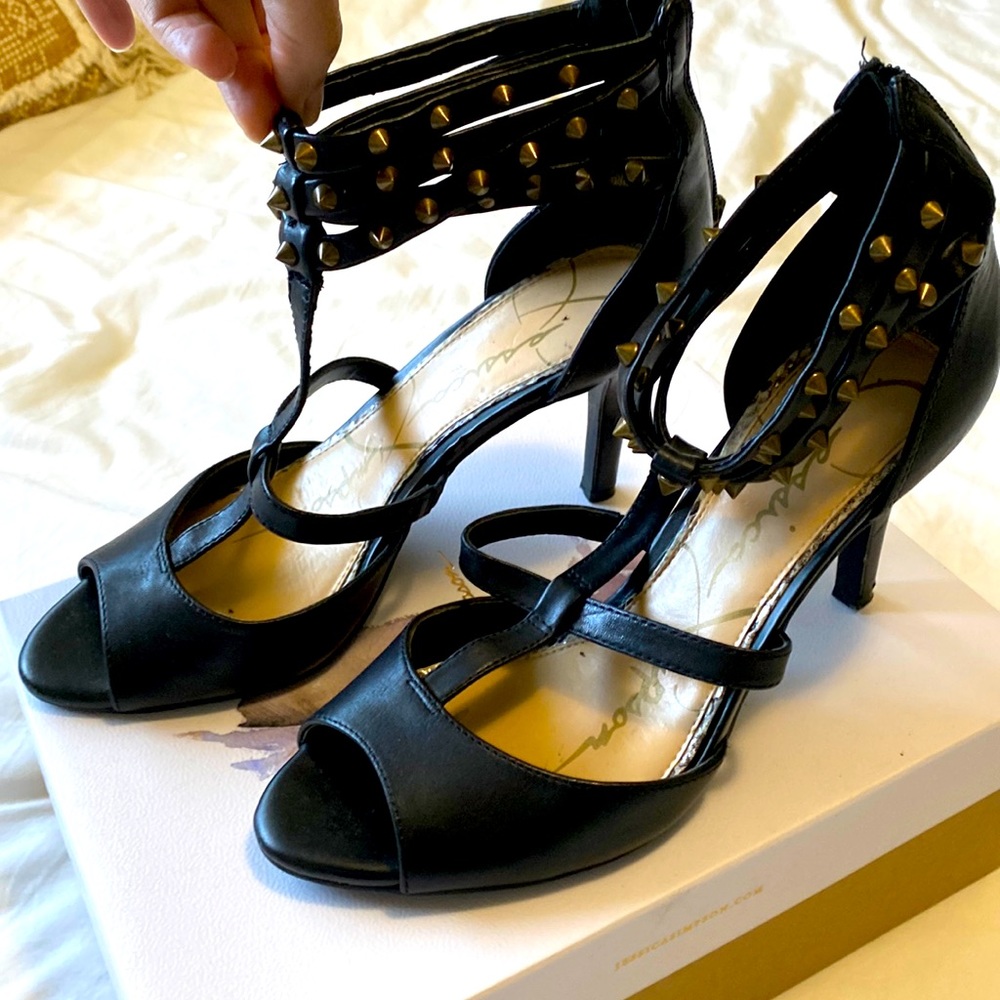 Jessica Simpson Black Heels with studs